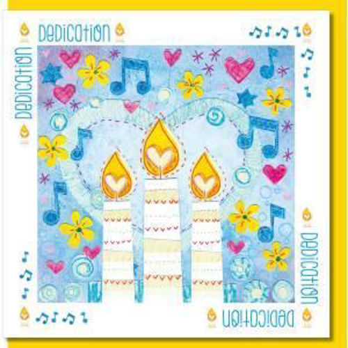 Picture of Dedication Candle & music Greetings Card