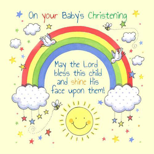 Picture of Christening Rainbow Card