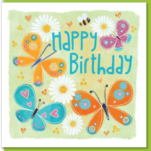 Picture of Birthday Butterflies & Bees Greetings Card
