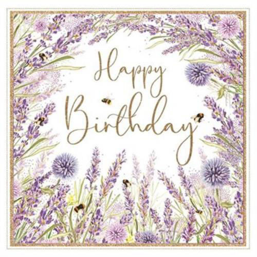 Picture of Birthday - Purple wild flowers