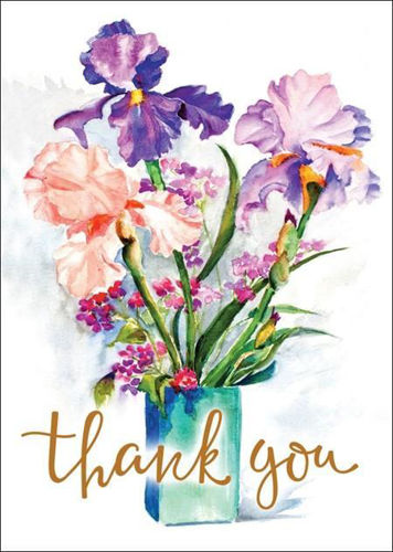 Picture of Thank you - Vase - iris
