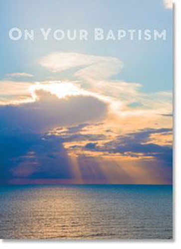 Picture of Baptism Evening Sea Scene Card