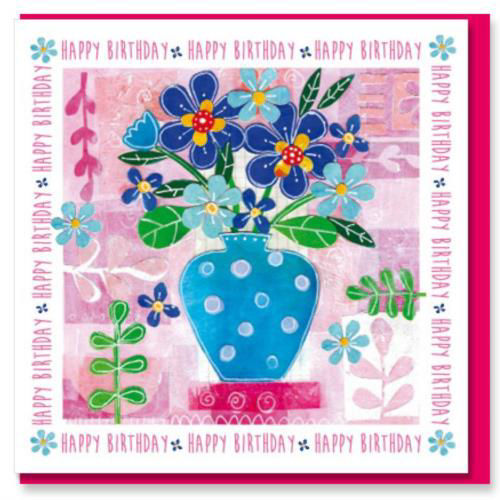 Picture of Birthday  Vase Greetings Card