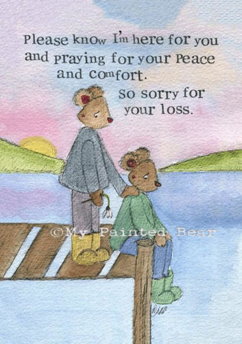 Picture of My Painted Bear Greetings Card - Peace and Comfort