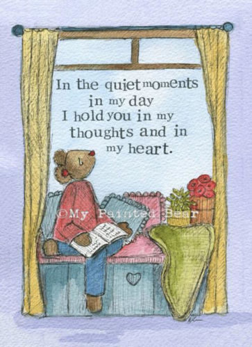Picture of My Painted Bear Greetings Card - Quiet moments