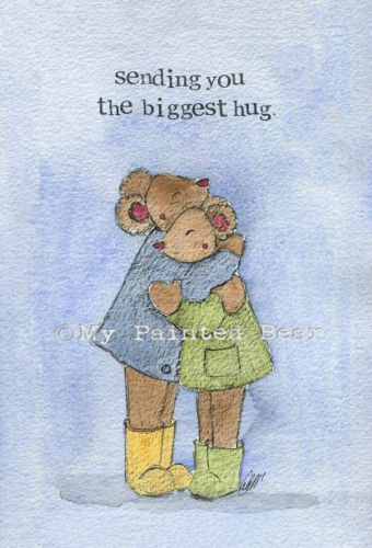 Picture of My Painted Bear Greetings Card - The biggest hug