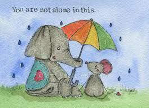 Picture of My Painted Bear Greetings Card - You are not alone
