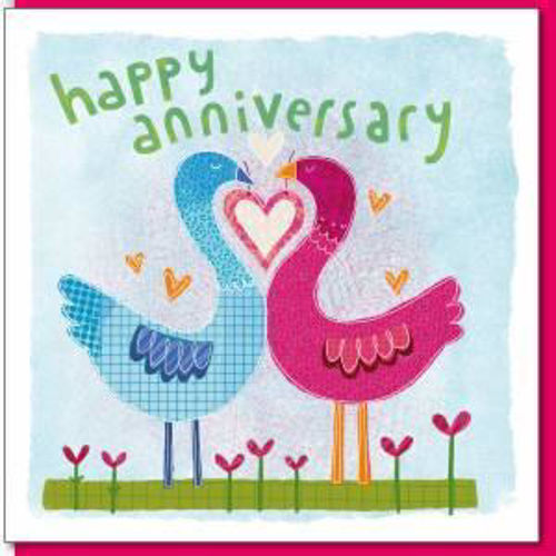 Picture of Anniversary Swans Greeting Card